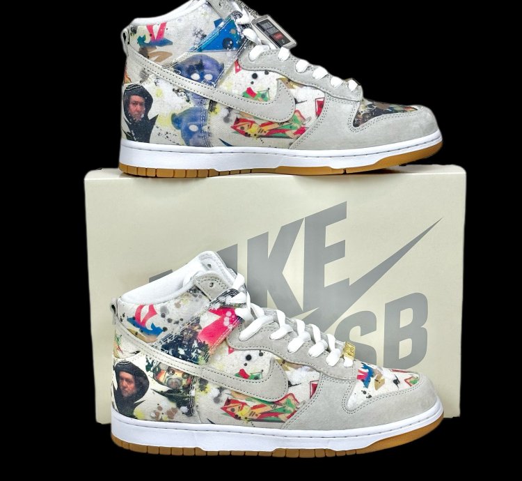 2023 Supreme Nike Sb Dunk Hi Rammellzee Cream 9 5
