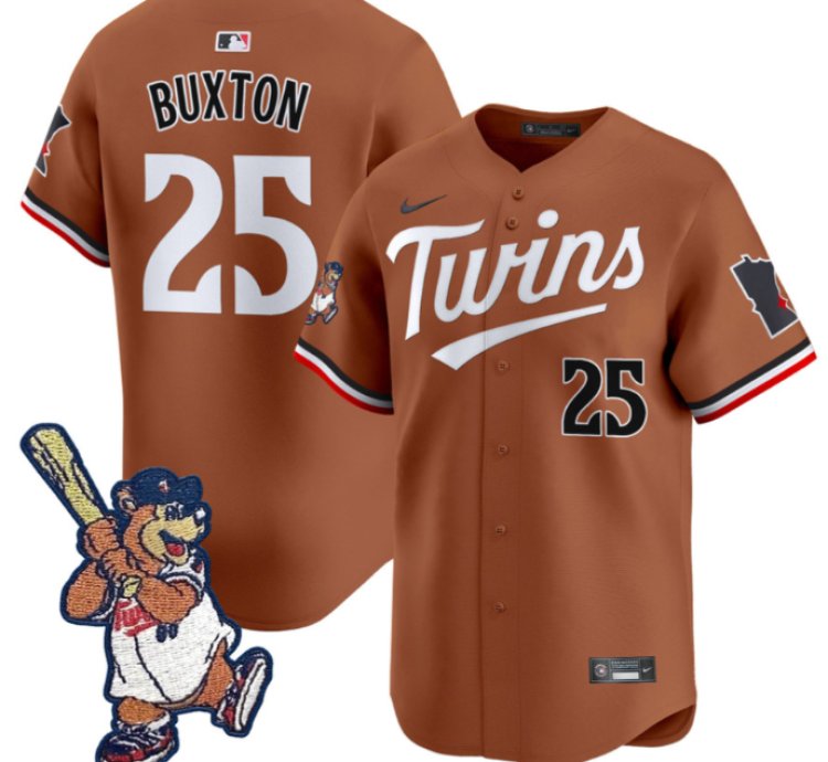 Byron Buxton Jersey 25 Minnesota Twins Tc Bear Patch Vapor Premier Limited Stitched