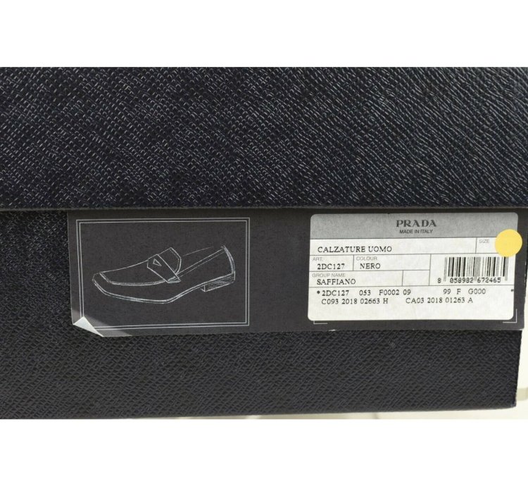 2dc127 Black Saffiano Leather Lettering Penny Loafers 11