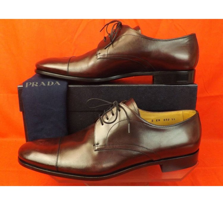 2eb032 Burgundy Burnished Leather Classic Oxfords 11 Us 12