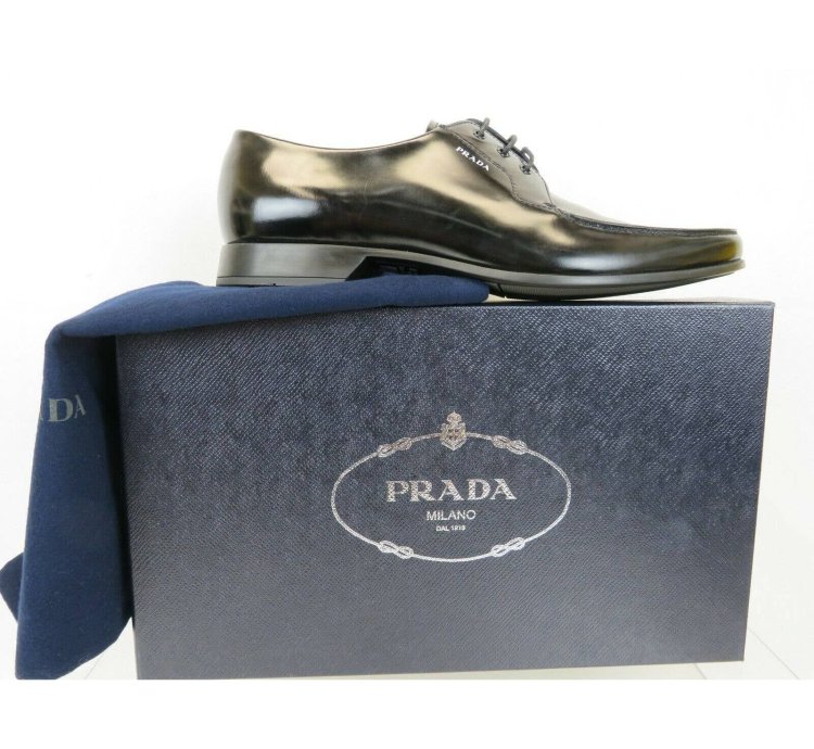2ec124 Black Polished Leather Pointed Toe Logo Oxfords 12