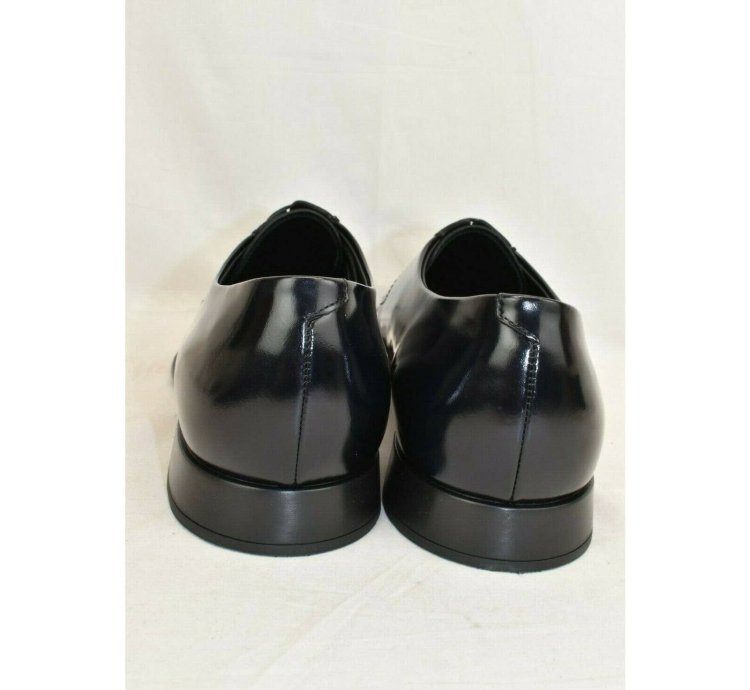 2ec124 Dark Navy Blue Polished Leather Logo Oxfords 10