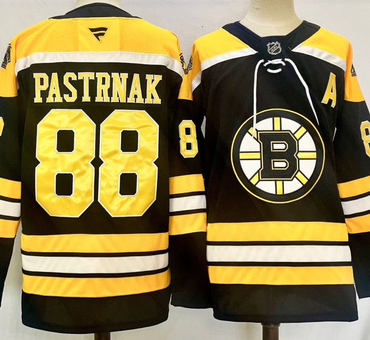 Mens David Pastrnak Jersey 88 Boston Bruins Home Breakaway Black Stitched