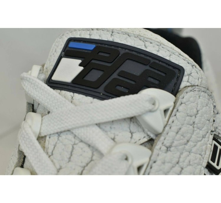 2eg266 White Leather Strap Platform Logo Sneakers 7 5