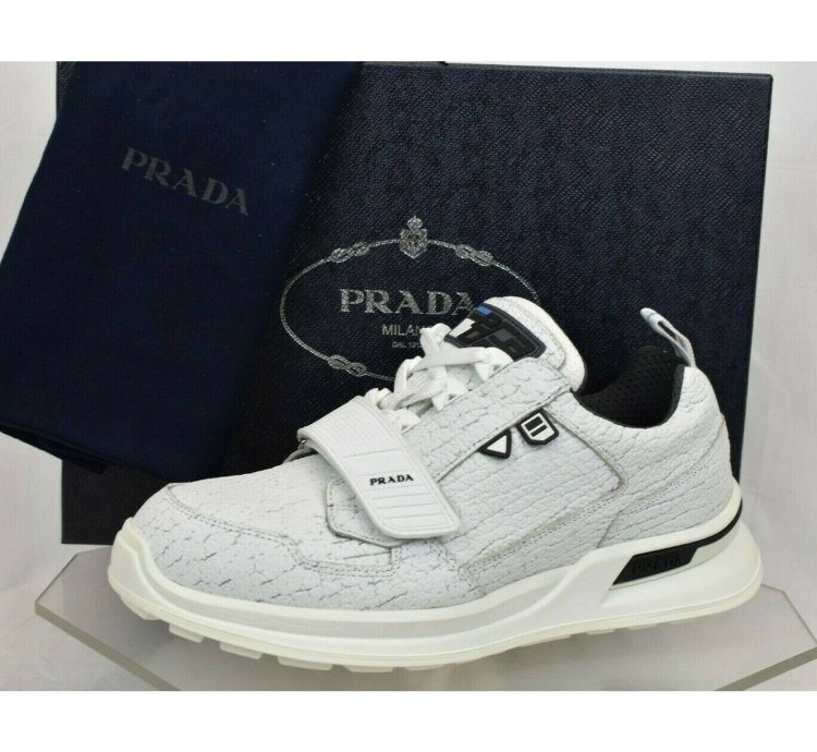 2eg266 White Leather Strap Platform Logo Sneakers 7 5