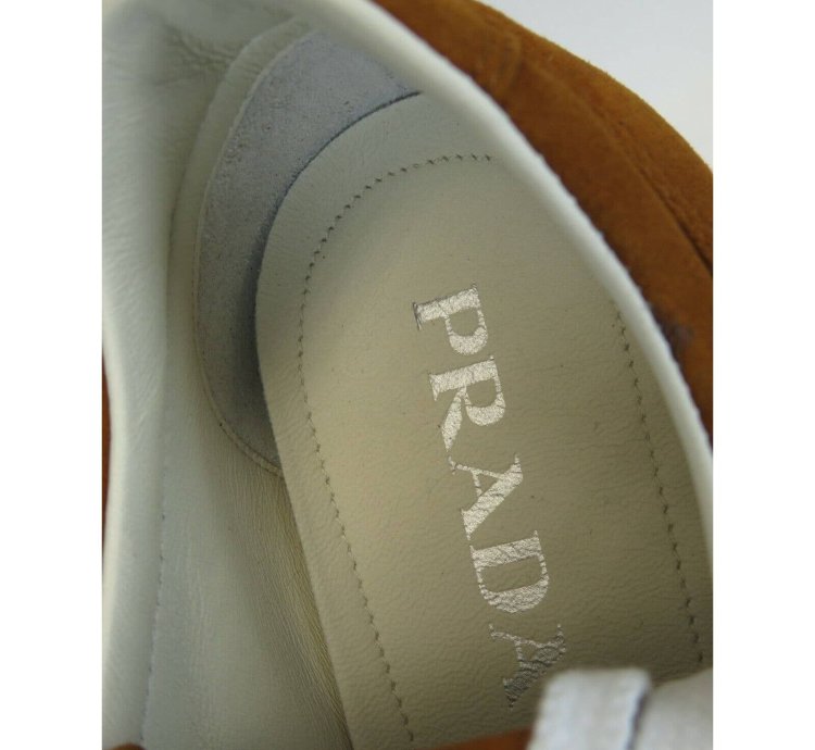 2eg286 Camel Suede Stripe Logo Low Sneakers 12 Us 13 Italy