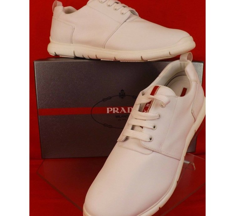 4e3055 White Bianco Canvas Lace Up Logo Sneakers 11