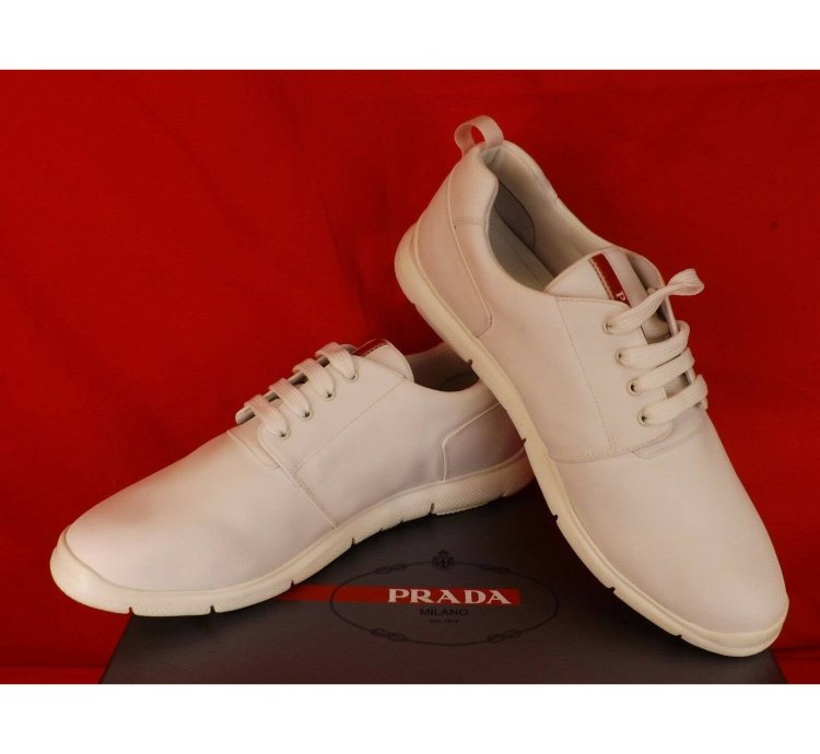 4e3055 White Bianco Canvas Lace Up Logo Sneakers 11