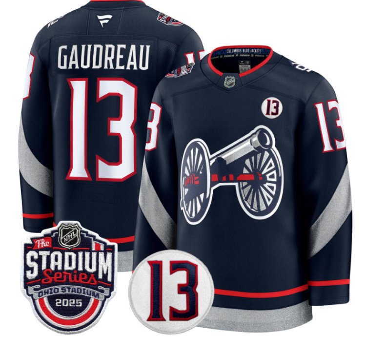 Men Johnny Gaudreau Jersey 13 Columbus Blue Jackets 2025 Stadium Series