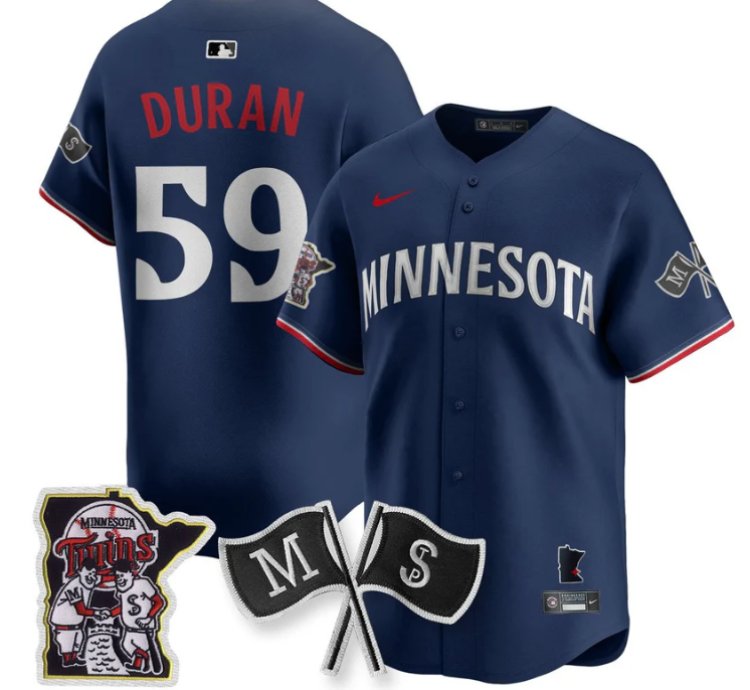 Jhoan Duran Jersey 59 Minnesota Twins Alternate Limited Stitched Navy