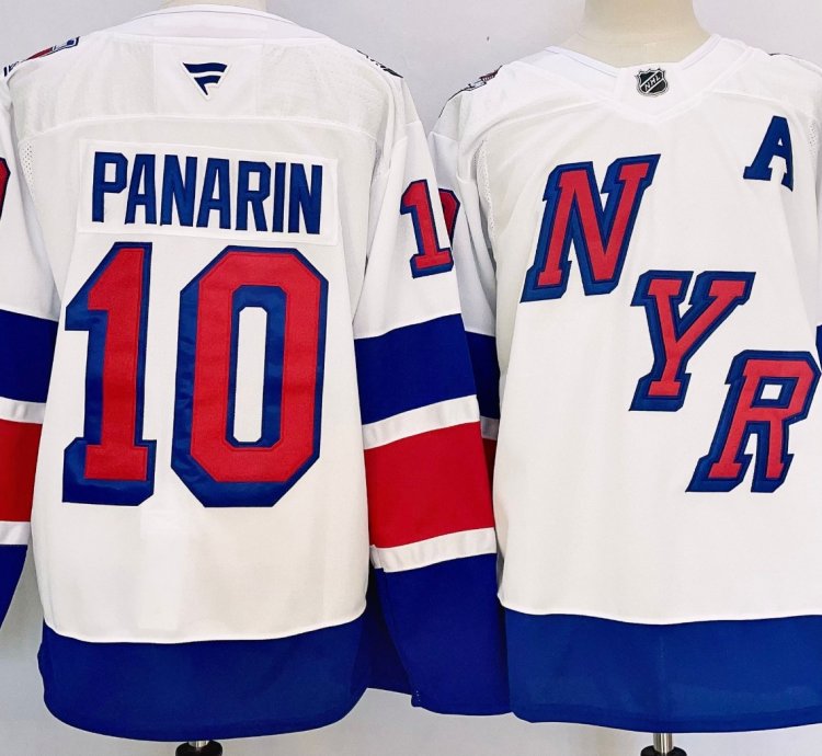 Mens Artemi Panarin Jersey 10 New York Rangers White Alternate Stitched