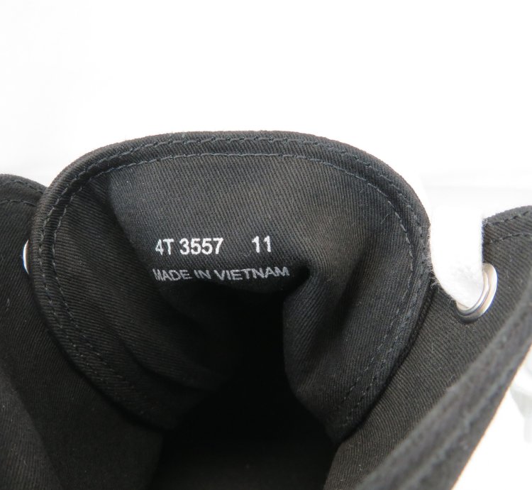 4t3557 Black Canvas Rubber Logo Hi Top Trainers Sneakers 11