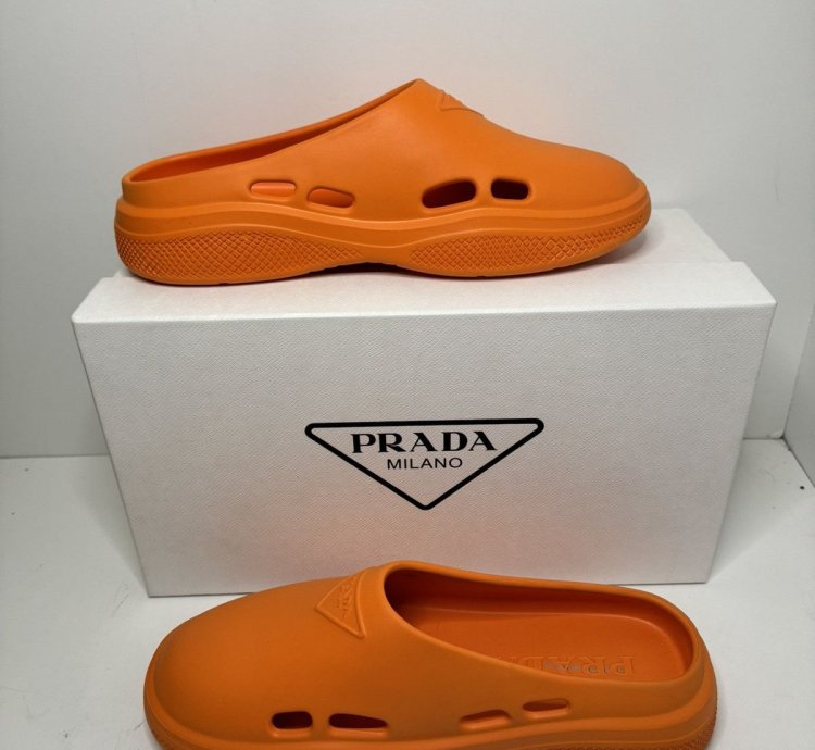 550 Mens Prada Mellow Rubber Slip On Mules
