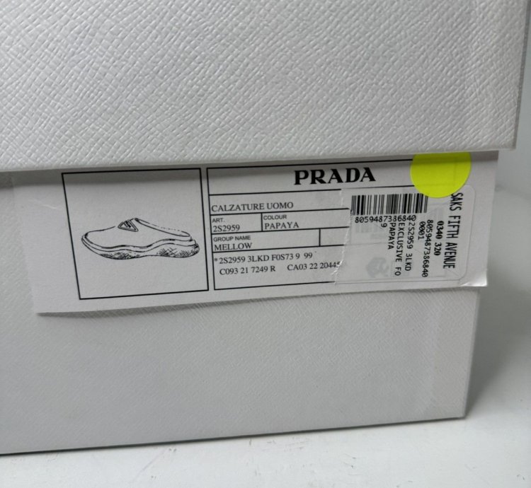 550 Mens Prada Mellow Rubber Slip On Mules