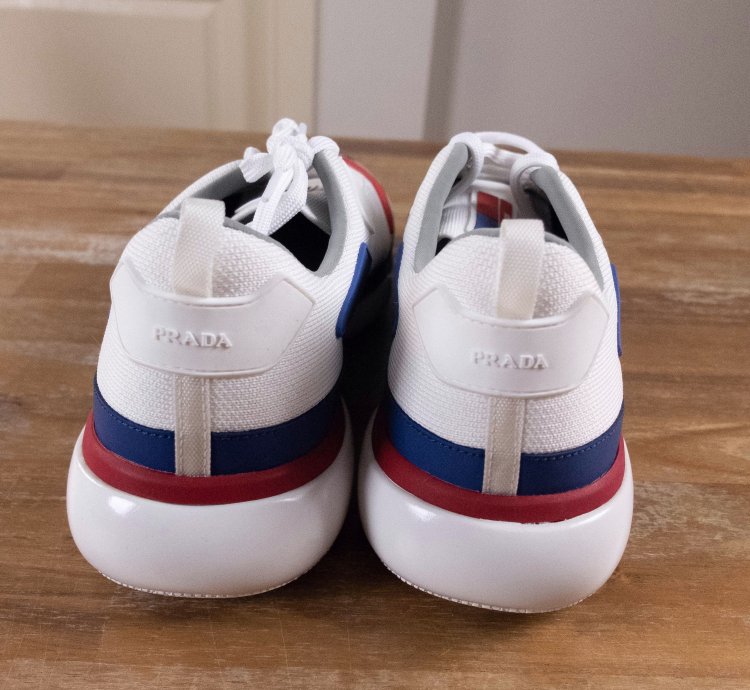 765 Prada White Red Blue Cloudbust Sneakers 11 Us 44 Eu