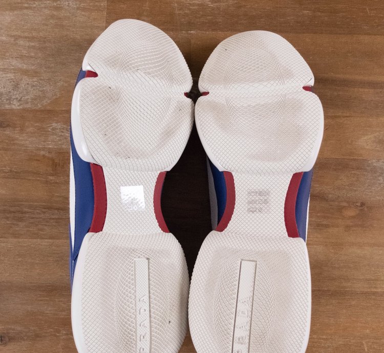 765 Prada White Red Blue Cloudbust Sneakers 11 Us 44 Eu