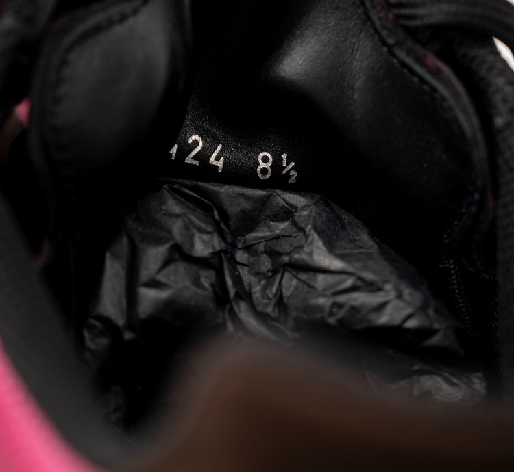 8 5 9 5us Prada Systeme Leather Sneakers Suede Burgundy Pink