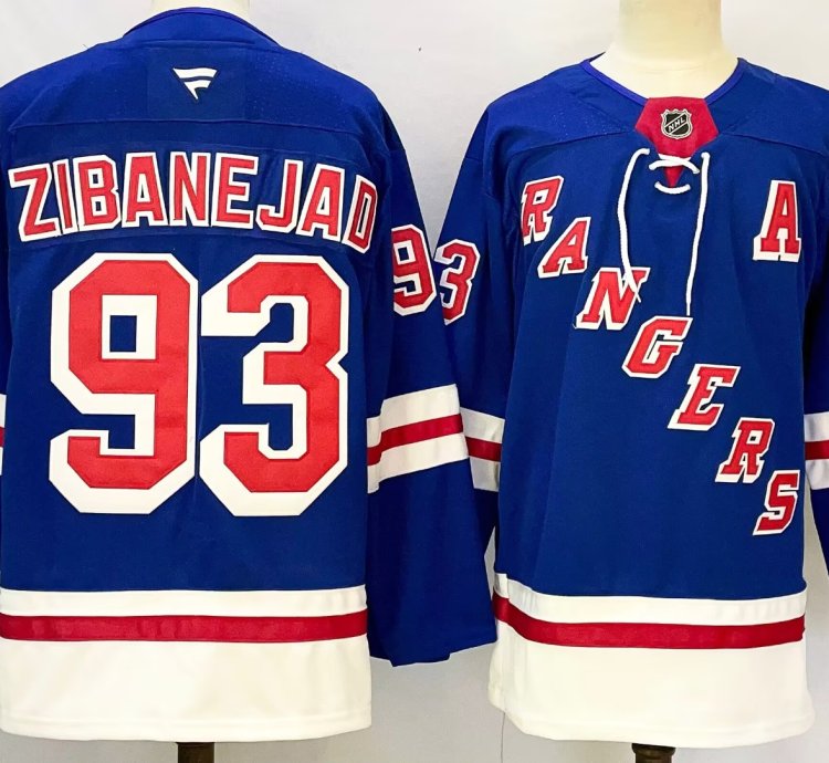 Mens Mika Zibanejad Jersey 93 New York Rangers Blue Home Stitched