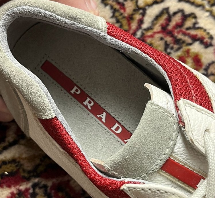 90 Prada Monte Carlo Leather Sneakers Americas Cup Y2k