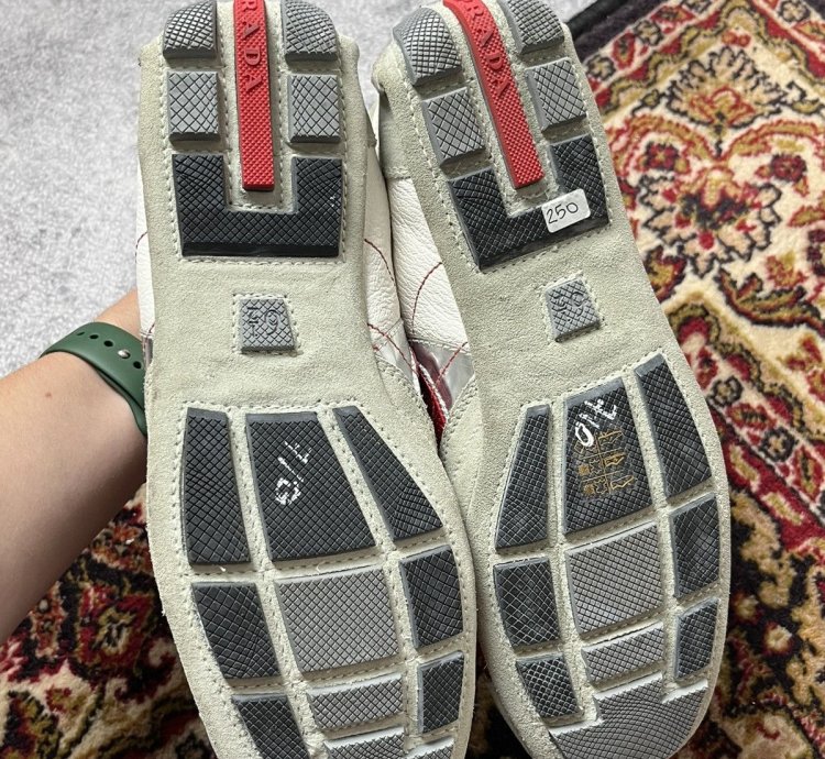 90 Prada Monte Carlo Leather Sneakers Americas Cup Y2k