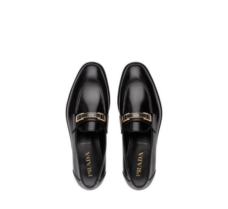 930 Prada Leather Loafers 2db169 Size 11 Prada 12 Us