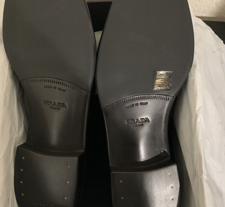 930 Prada Leather Loafers 2db169 Size 11 Prada 12 Us
