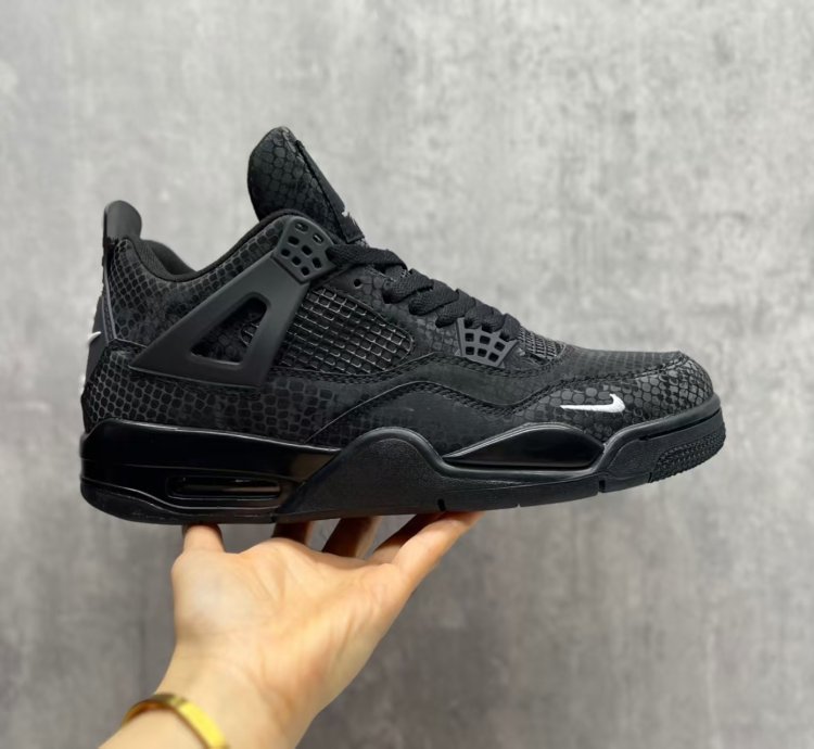 Nigel Sylvester X Jordan 4 Black Mamba Snake Skin