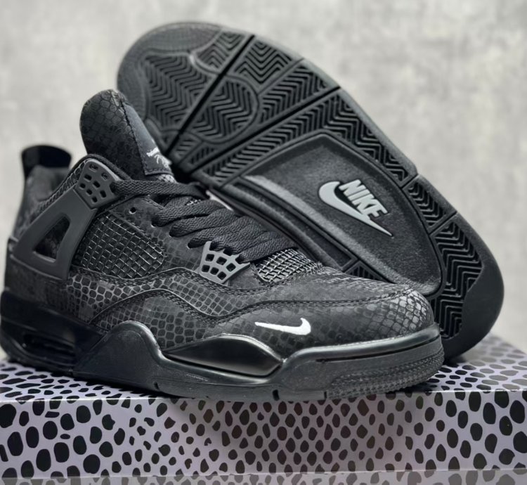 Nigel Sylvester X Jordan 4 Black Mamba Snake Skin