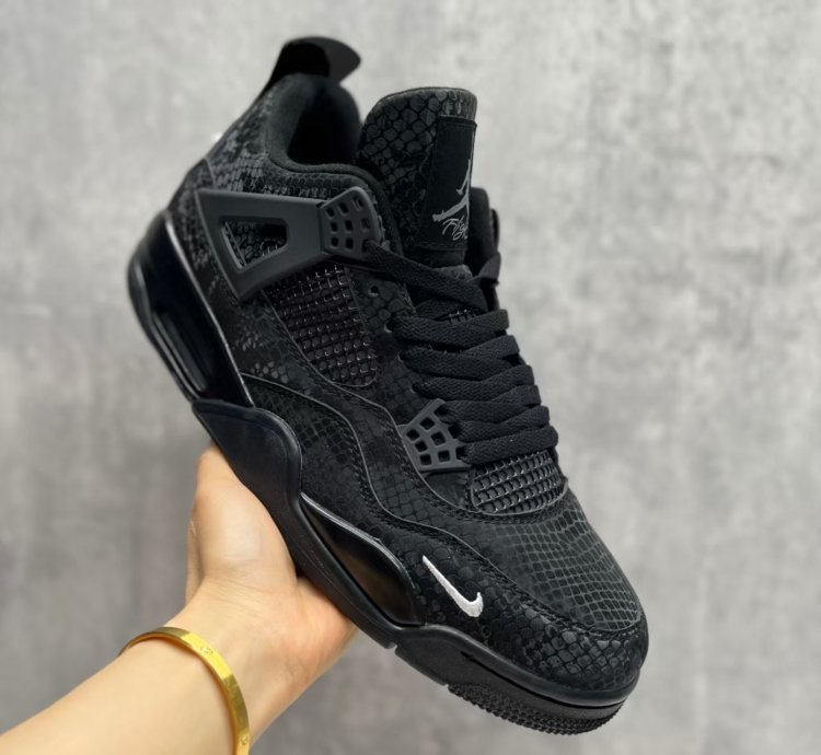Nigel Sylvester X Jordan 4 Black Mamba Snake Skin