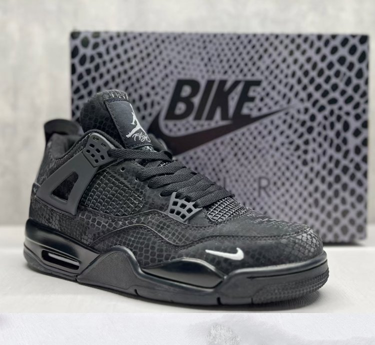 Nigel Sylvester X Jordan 4 Black Mamba Snake Skin