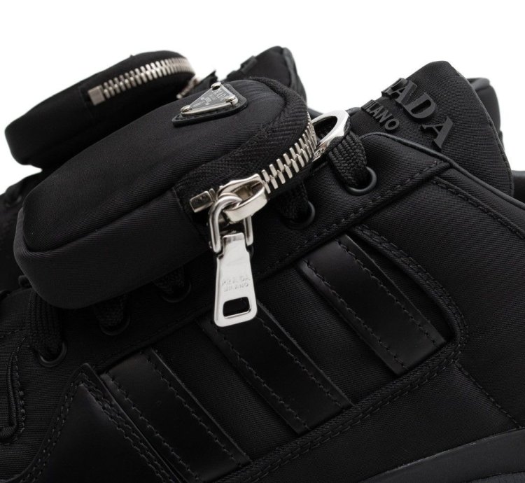 Adidas Prada Re-nylon Forum Low Black Sneakers