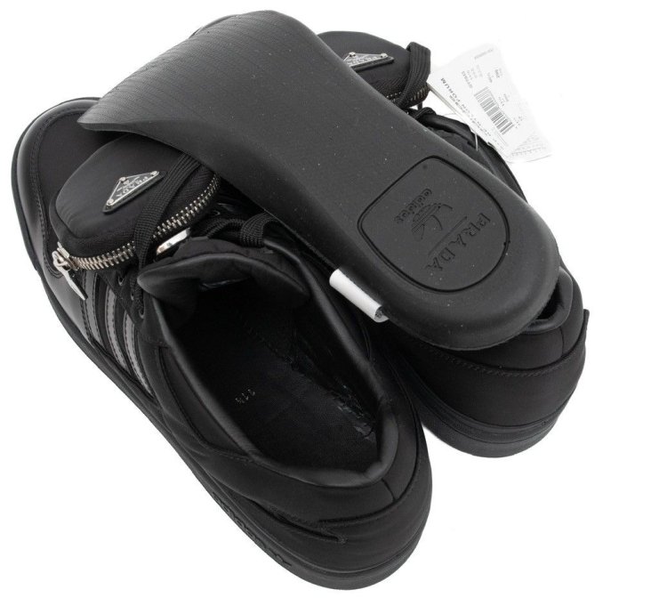 Adidas Prada Re-nylon Forum Low Black Sneakers