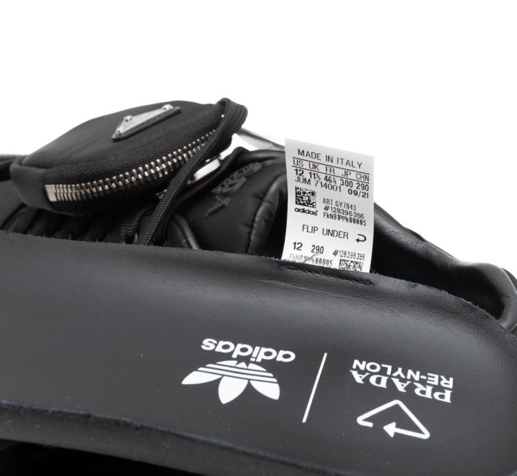 Adidas Prada Re-nylon Forum Low Black Sneakers