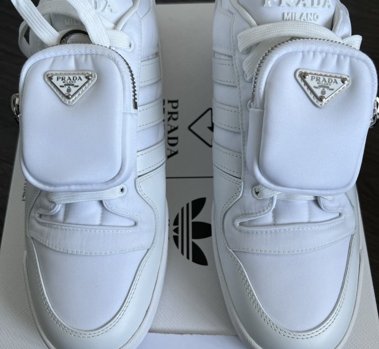 Adidas Prada White Nylon Forum Lows