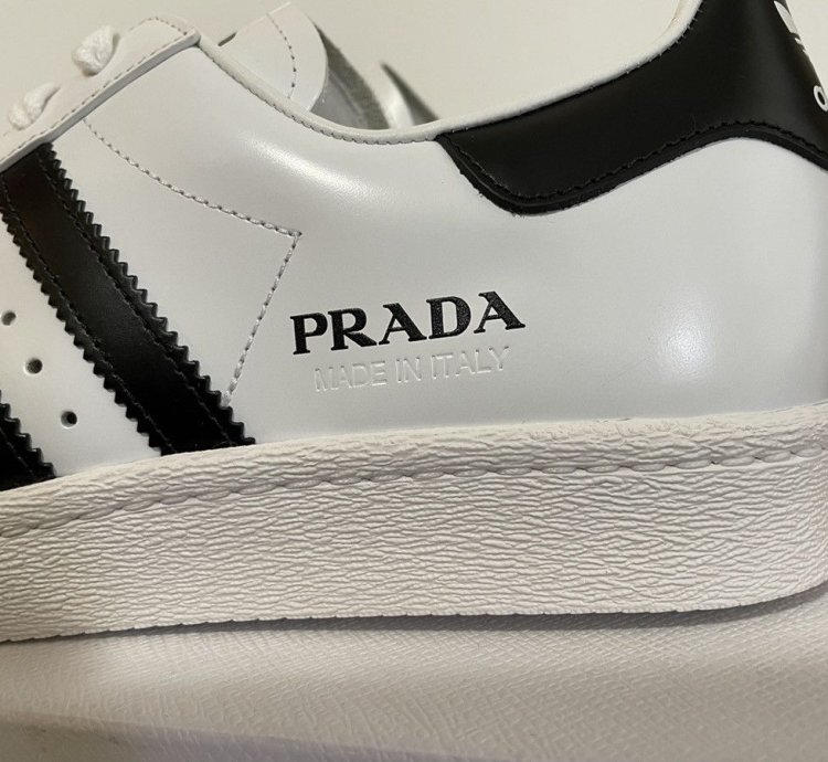 Adidas Superstar Prada White Black Sz 8 5