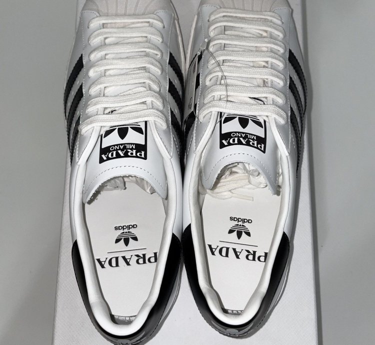 Adidas Superstar Prada White Black Sz 8 5