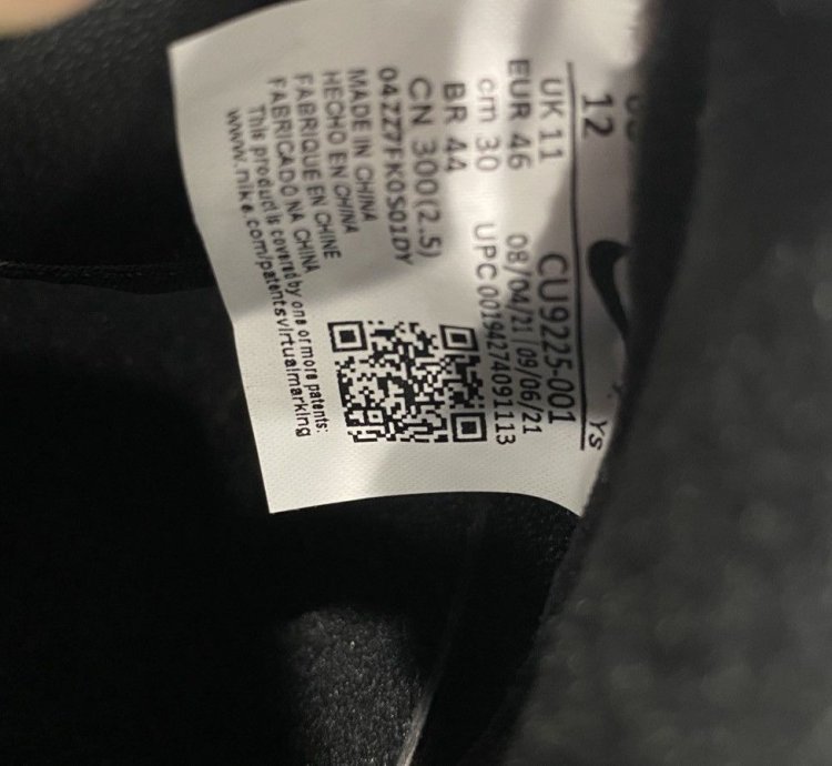 Air Force 1 Low Black Size 12 New Original Box