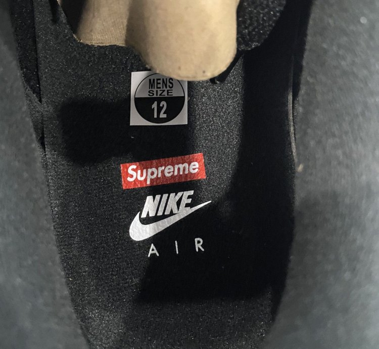 Air Force 1 Low Black Supreme Sz 12