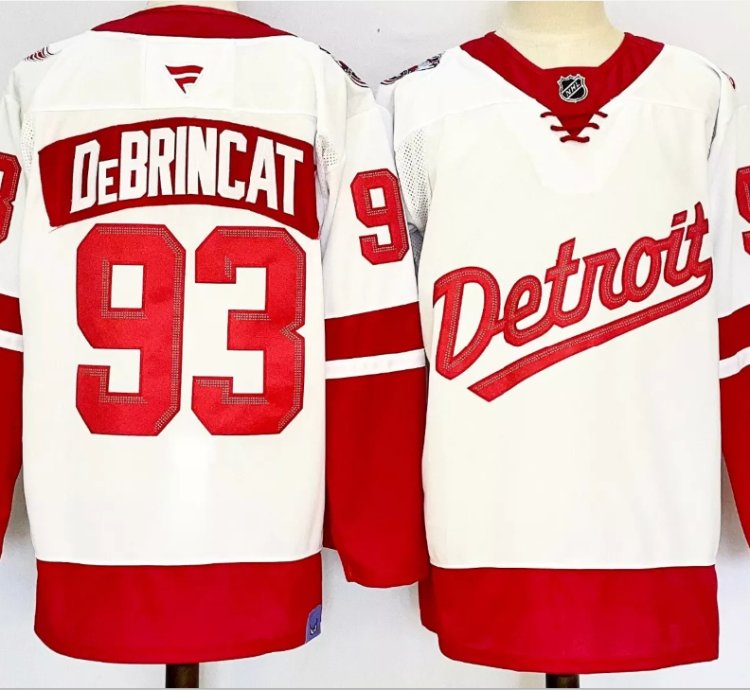 Alex Debrincat Jersey 93 Detroit Red Wings 2025 Stadium Series Stitched White