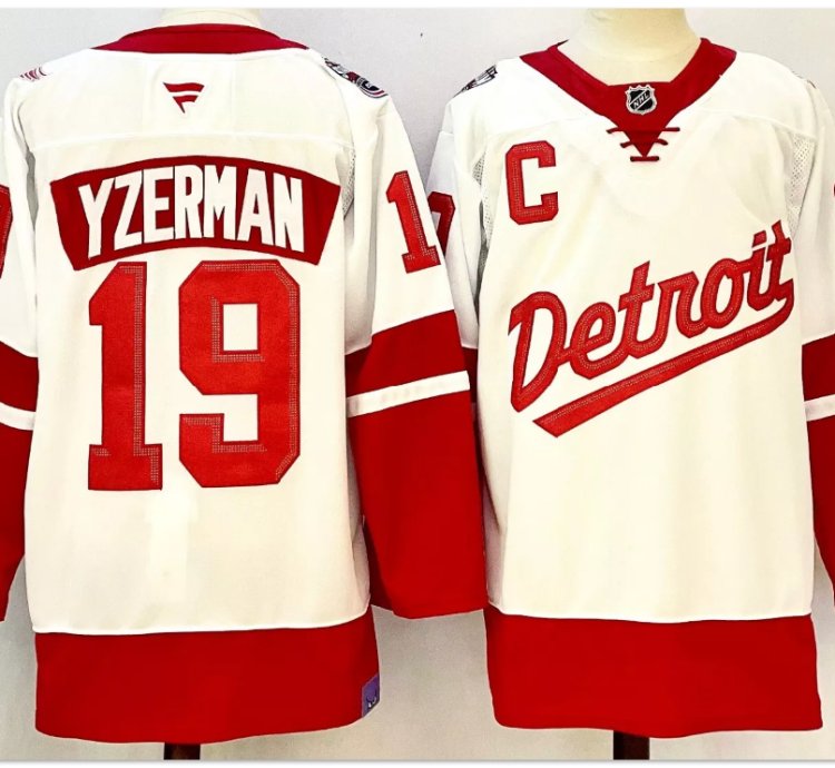 Steve Yzerman Jersey 19 Detroit Red Wings 2025 Stadium Series Stitched White