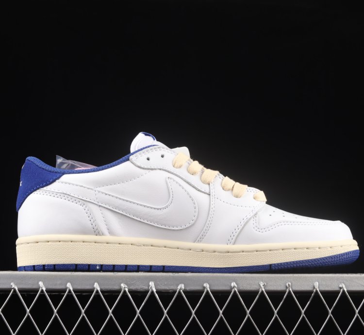 Fragment Design X Travis Scott X Air Jordan 1 Retro Low White Royal Blue