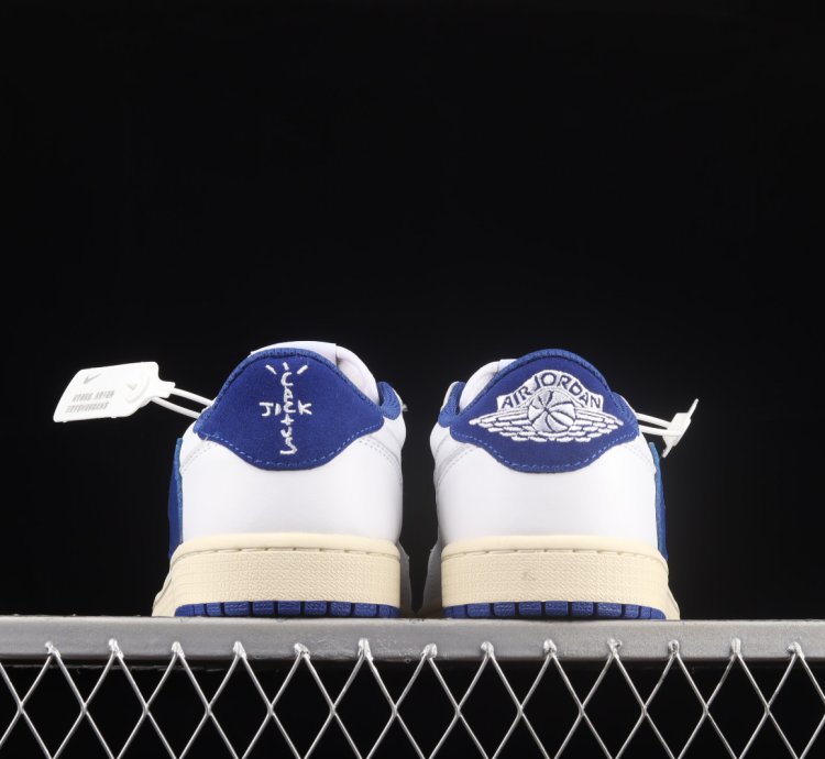 Fragment Design X Travis Scott X Air Jordan 1 Retro Low White Royal Blue