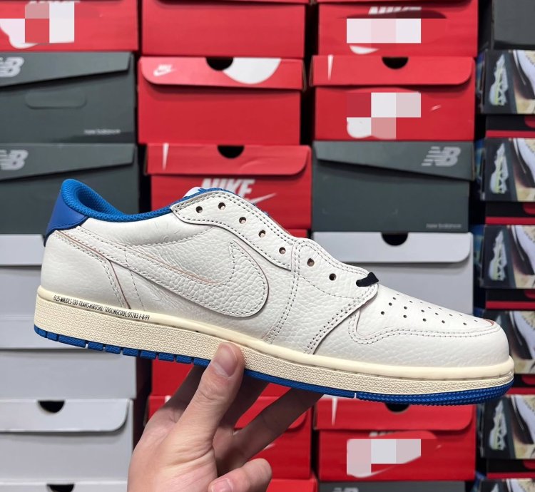 Fragment Design X Travis Scott X Air Jordan 1 Retro Low White Royal Blue