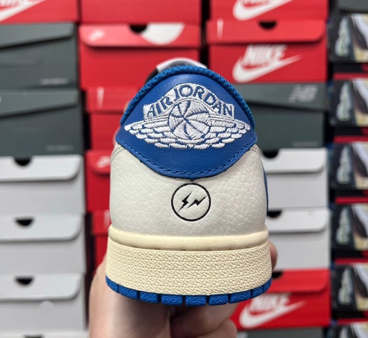 Fragment Design X Travis Scott X Air Jordan 1 Retro Low White Royal Blue