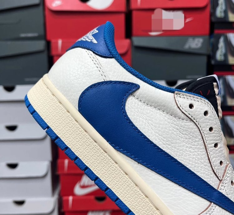 Fragment Design X Travis Scott X Air Jordan 1 Retro Low White Royal Blue