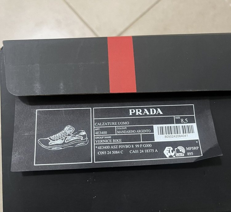 America Cup Prada Sneakers Sz 8 5uk9 5us
