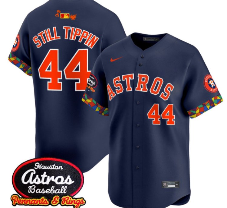 Still Tippin Jersey 44 Houston Astros X El Tiempo Cantina Vapor Premier Limited Stitched Navy