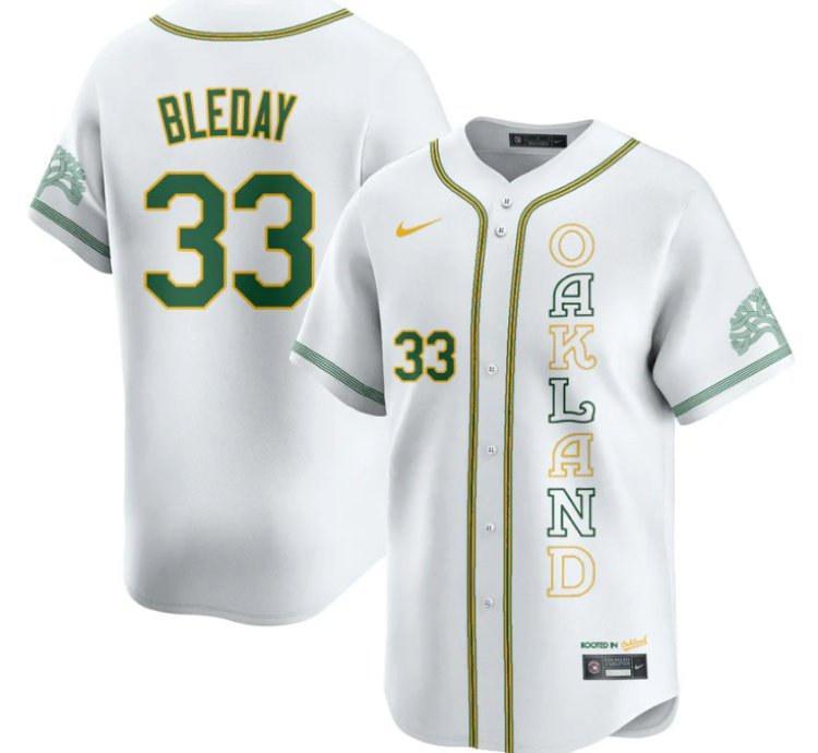 Jj Bleday Jersey 33 Oakland Athletics City Connect Concept Stitched White