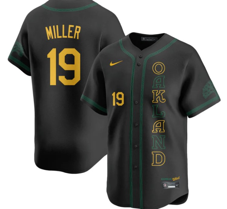 Mason Miller Jersey 19 Oakland Athletics City Connect Concept Stitched Black