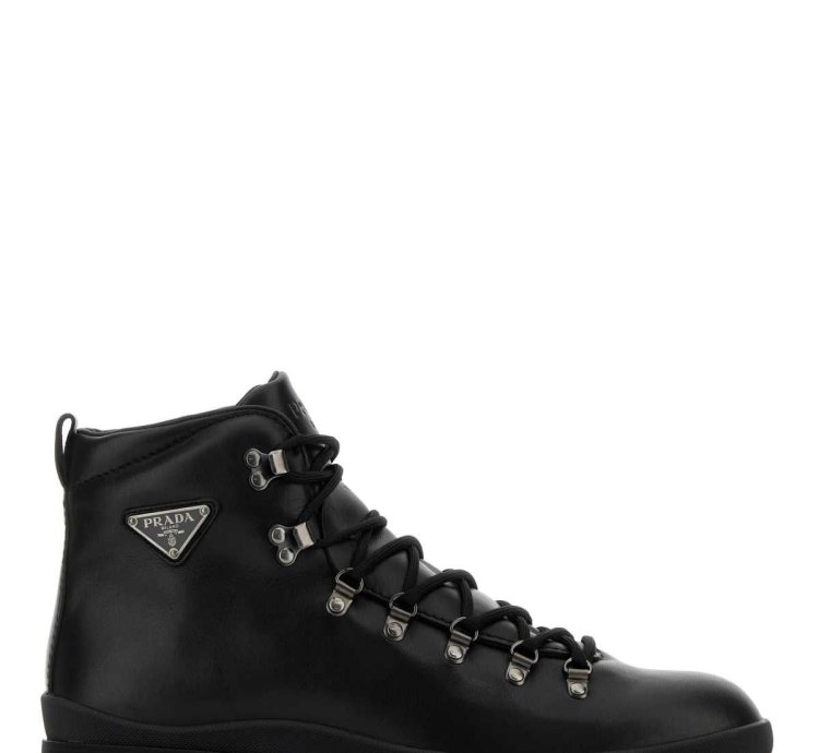 Black Leather Ankle Boots